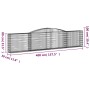Gabion baskets 5 units arch shape iron 400x30x80/100 cm by vidaXL, Pots and planters - Ref: Foro24-3146856, Price: 592,13 €, ...