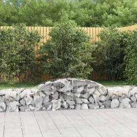 Gabion baskets 2 pcs arc shape iron 300x50x40/60 cm by vidaXL, Pots and planters - Ref: Foro24-3146647, Price: 152,63 €, Disc...