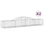 Gabion baskets 2 pcs arc shape iron 300x50x40/60 cm by vidaXL, Pots and planters - Ref: Foro24-3146647, Price: 152,61 €, Disc...