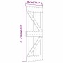 Puerta corredera con herrajes madera maciza de pino 70x210 cm