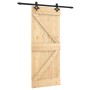 Puerta corredera con herrajes madera maciza de pino 85x210 cm