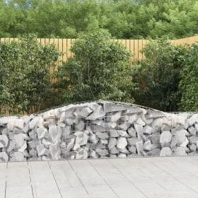 Gabion baskets 7 pcs arch shape iron 400x50x60/80 cm by vidaXL, Pots and planters - Ref: Foro24-3146975, Price: 814,66 €, Dis...