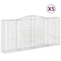 Gabion baskets 5 pcs arch shape iron 400x50x180/200 cm by vidaXL, Pots and planters - Ref: Foro24-3147051, Price: 1,00 €, Dis...