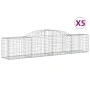 Gabion baskets 5 pcs arc shape iron 300x50x60/80 cm by vidaXL, Pots and planters - Ref: Foro24-3146668, Price: 472,31 €, Disc...
