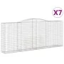 Cestas de gaviones 7 uds forma de arco hierro 400x50x160/180 cm de vidaXL, Maceteros y jardineras - Ref: Foro24-3147040, Prec...