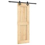 Puerta corredera con herrajes madera maciza de pino 70x210 cm