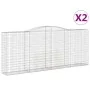 Gabionenkörbe, 2 Stück, Bogenform aus Eisen, 400 x 50 x 160/180 cm von vidaXL, Töpfe und Pflanzgefäße - Ref: Foro24-3147035, ...