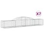 Gabion baskets 7 pcs arch shape iron 300x50x40/60 cm by vidaXL, Pots and planters - Ref: Foro24-3146652, Price: 549,53 €, Dis...
