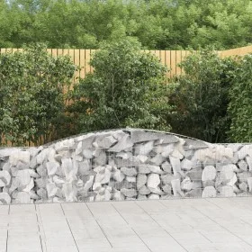 Gabion baskets 3 pcs arch shape iron 400x30x60/80 cm by vidaXL, Pots and planters - Ref: Foro24-3146841, Price: 283,90 €, Dis...