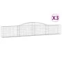 Gabionenkörbe 3 Stück Bogenform Eisen 400x30x60/80 cm von vidaXL, Töpfe und Pflanzgefäße - Ref: Foro24-3146841, Preis: 283,90...