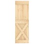 Puerta corredera con herrajes madera maciza de pino 70x210 cm