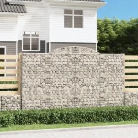Gabion baskets 2 units, arched shape, iron, 300x50x180/200 cm by vidaXL, Pots and planters - Ref: Foro24-3146773, Price: 410,...
