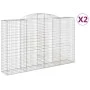 Gabion baskets 2 units, arched shape, iron, 300x50x180/200 cm by vidaXL, Pots and planters - Ref: Foro24-3146773, Price: 410,...