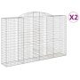 Gabionenkörbe 2 Stück Bogenform Eisen 300x50x180/200 cm von vidaXL, Töpfe und Pflanzgefäße - Ref: Foro24-3146773, Preis: 415,...