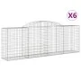 Gabion baskets 6 pcs arc shape iron 300x50x100/120 cm by vidaXL, Pots and planters - Ref: Foro24-3146705, Price: 767,90 €, Di...