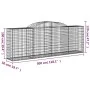 Gabion baskets 6 pcs arc shape iron 300x50x100/120 cm by vidaXL, Pots and planters - Ref: Foro24-3146705, Price: 767,90 €, Di...