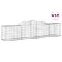 Gabionenkörbe 10 Stück bogenförmiges Eisen 300x50x60/80 cm von vidaXL, Töpfe und Pflanzgefäße - Ref: Foro24-3146673, Preis: 8...