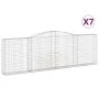 Gabionenkörbe 7 Stück Bogenform Eisen 400x30x120/140 cm von vidaXL, Töpfe und Pflanzgefäße - Ref: Foro24-3146884, Preis: 1,00...