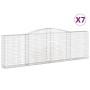 Gabionenkörbe 7 Stück Bogenform Eisen 400x30x120/140 cm von vidaXL, Töpfe und Pflanzgefäße - Ref: Foro24-3146884, Preis: 1,00...
