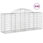 Gabion baskets 40 pcs arc shape iron 200x50x80/100 cm by vidaXL, Pots and planters - Ref: Foro24-3146317, Price: 2,00 €, Disc...