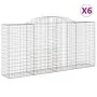 Gabion baskets 6 pcs arch shape iron 300x50x140/160 cm by vidaXL, Pots and planters - Ref: Foro24-3146741, Price: 933,56 €, D...