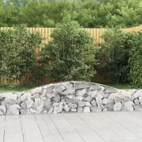 Gabion baskets 6 pcs arch shape iron 400x30x40/60 cm by vidaXL, Pots and planters - Ref: Foro24-3146831, Price: 504,23 €, Dis...