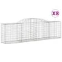 Gabion baskets 8 pcs arch shape iron 300x50x80/100 cm by vidaXL, Pots and planters - Ref: Foro24-3146689, Price: 871,64 €, Di...