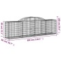 Gabionenkörbe 8 Stück Bogenform Eisen 300x50x80/100 cm von vidaXL, Töpfe und Pflanzgefäße - Ref: Foro24-3146689, Preis: 882,6...