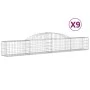 Gabionenkörbe 9 Stück Bogenform Eisen 300x30x40/60 cm von vidaXL, Töpfe und Pflanzgefäße - Ref: Foro24-3146474, Preis: 565,43...