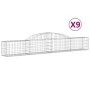 Gabionenkörbe 9 Stück Bogenform Eisen 300x30x40/60 cm von vidaXL, Töpfe und Pflanzgefäße - Ref: Foro24-3146474, Preis: 572,56...