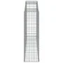 Gabion baskets 4 pcs arc shape iron 300x50x160/180 cm by vidaXL, Pots and planters - Ref: Foro24-3146757, Price: 728,25 €, Di...