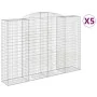 Gabionenkörbe 5 Stück bogenförmiges Eisen 300x50x200/220 cm von vidaXL, Töpfe und Pflanzgefäße - Ref: Foro24-3146794, Preis: ...