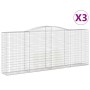 Gabionenkörbe 3 Stück Bogenform Eisen 400x50x160/180 cm von vidaXL, Töpfe und Pflanzgefäße - Ref: Foro24-3147036, Preis: 696,...