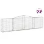 Gabion baskets 9 pcs arch shape iron 400x30x100/120 cm by vidaXL, Pots and planters - Ref: Foro24-3146873, Price: 1,00 €, Dis...