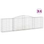 Gabionenkörbe 4 Stück Bogenform Eisen 400x30x100/120 cm von vidaXL, Töpfe und Pflanzgefäße - Ref: Foro24-3146868, Preis: 541,...