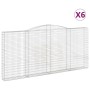 Gabion baskets 6 pcs arch shape iron 400x30x180/200 cm by vidaXL, Pots and planters - Ref: Foro24-3146922, Price: 1,00 €, Dis...