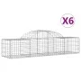 Gabion baskets 6 pcs arch shape iron 200x50x40/60 cm by vidaXL, Pots and planters - Ref: Foro24-3146261, Price: 304,19 €, Dis...