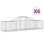 Gabionenkörbe 6 Stück Bogenform Eisen 200x50x40/60 cm von vidaXL, Töpfe und Pflanzgefäße - Ref: Foro24-3146261, Preis: 310,23...