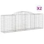 Gabion baskets 2 pcs arc shape iron 300x50x100/120 cm by vidaXL, Pots and planters - Ref: Foro24-3146701, Price: 247,18 €, Di...