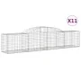 Gabion baskets 11 units, arched shape, iron, 300x50x60/80 cm. by vidaXL, Pots and planters - Ref: Foro24-3146674, Price: 1,00...