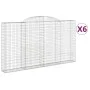 Gabion baskets 6 units, arched shape, iron, 300x30x160/180 cm by vidaXL, Pots and planters - Ref: Foro24-3146579, Price: 923,...