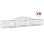 Gabionenkörbe 8 Stück Bogenform Eisen 300x50x40/60 cm von vidaXL, Töpfe und Pflanzgefäße - Ref: Foro24-3146653, Preis: 618,65...