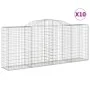 Wire mesh baskets 10 units, arched shape, iron, 300x50x120/140 cm by vidaXL, Pots and planters - Ref: Foro24-3146727, Price: ...
