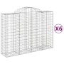 Gabionenkörbe 6 Stück Bogenform Eisen 200x50x140/160 cm von vidaXL, Töpfe und Pflanzgefäße - Ref: Foro24-3146366, Preis: 638,...