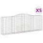 Gabionenkörbe 5 Stück Bogenform Eisen 400x50x140/160 cm von vidaXL, Töpfe und Pflanzgefäße - Ref: Foro24-3147025, Preis: 1,00...