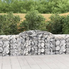 Gabion baskets 9 pcs arch shape iron 300x50x80/100 cm by vidaXL, Pots and planters - Ref: Foro24-3146690, Price: 964,12 €, Di...