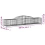 Gabionenkörbe 13 Stück Bogenform Eisen 300x50x40/60 cm von vidaXL, Töpfe und Pflanzgefäße - Ref: Foro24-3146658, Preis: 992,8...