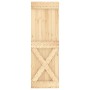 Puerta corredera con herrajes madera maciza de pino 70x210 cm