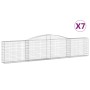 Gabionenkörbe 7 Stück Bogenform Eisen 400x30x80/100 cm von vidaXL, Töpfe und Pflanzgefäße - Ref: Foro24-3146858, Preis: 836,7...