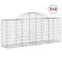 Gabion baskets 18 pcs arch shape iron 200x50x80/100 cm by vidaXL, Pots and planters - Ref: Foro24-3146313, Price: 1,00 €, Dis...